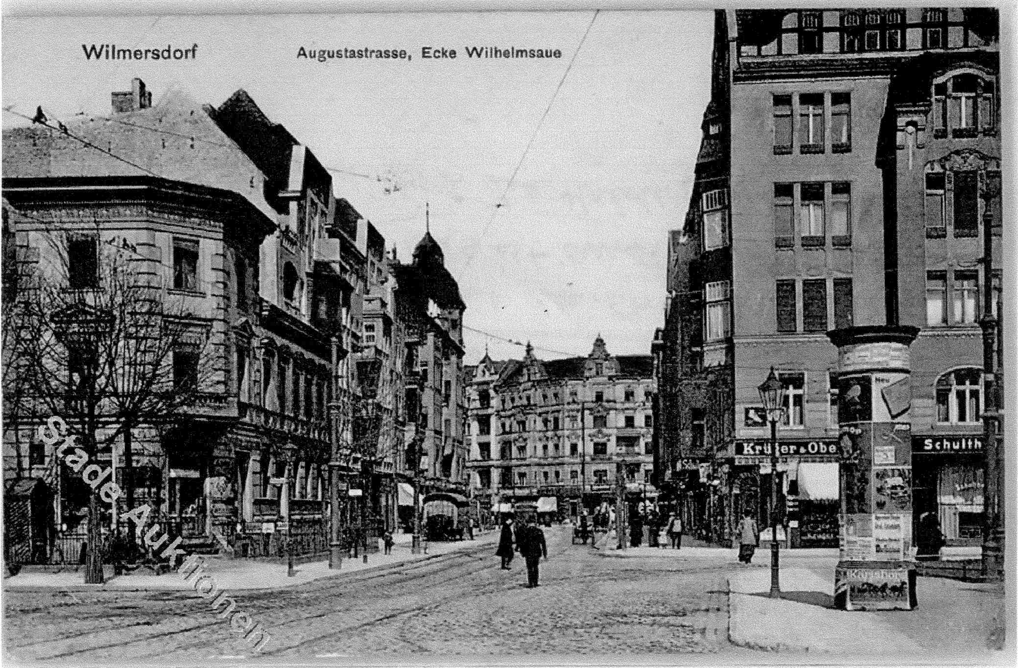 Blick in die nördliche Augusta um 1910