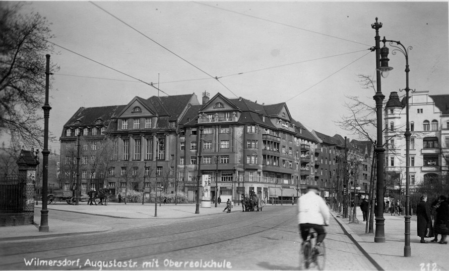 Blick Richtung Norden in die Augusta in den 1929er Jahren